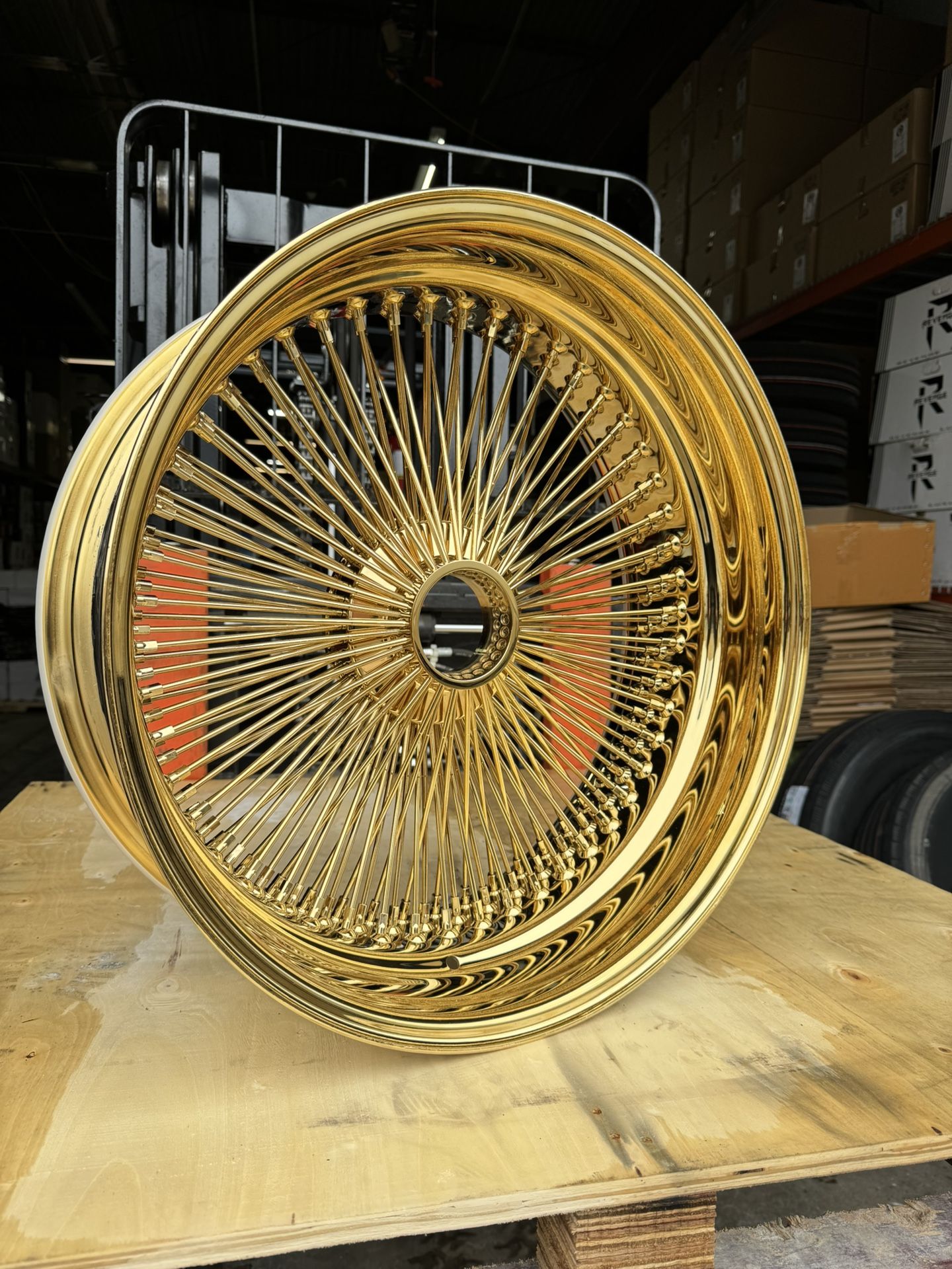 22” GOLD WIRE WHEELS 150 SPOKE STANDARD/REVERSE FITS OLD SCHOOLS ONLY $2300