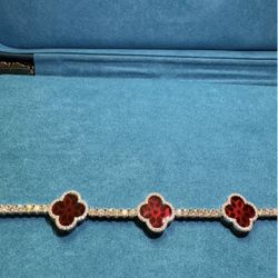 Moissanite red Van Cleef Bracelet