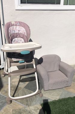 High chair and small sofa