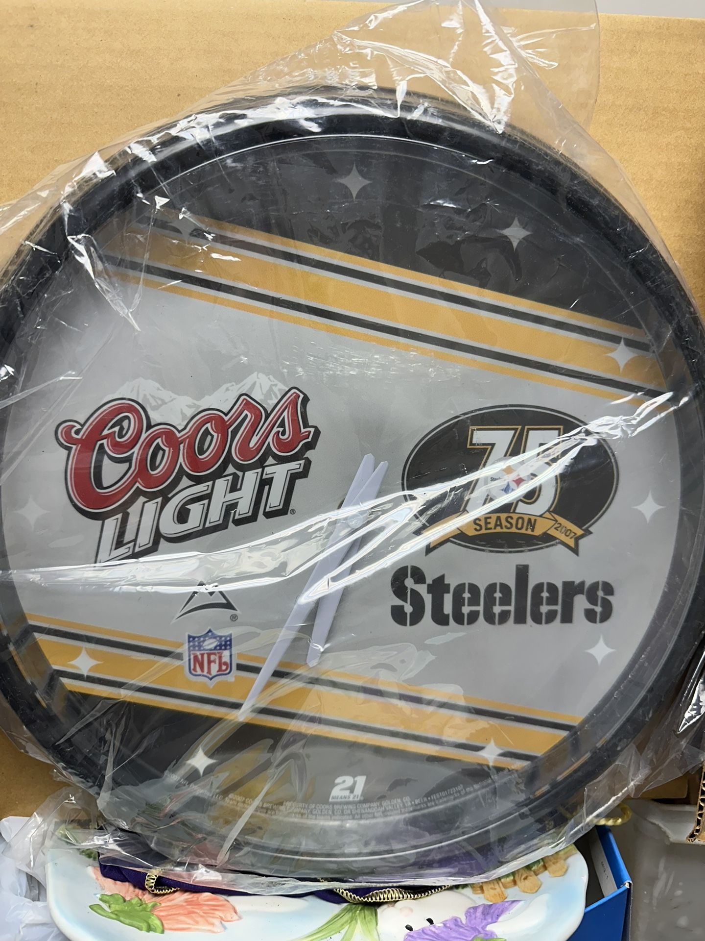 Pittsburgh Steelers Wall Clock Battery Operated 