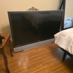 Old TV With Dvi/hdmi Adapter 