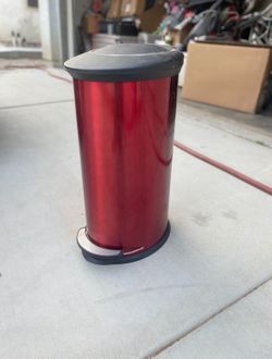 Red Trash Can $20