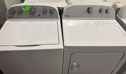 Whirlpool Washer & Dryer Set – Top Load, White, Matching
