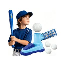 Baseball Trainer Batting Kids Sports Tee Popper,Durable Nylon Strength,Hitting Tee Popper Perfect Swings Tballs Training Equipment (3, Blue)