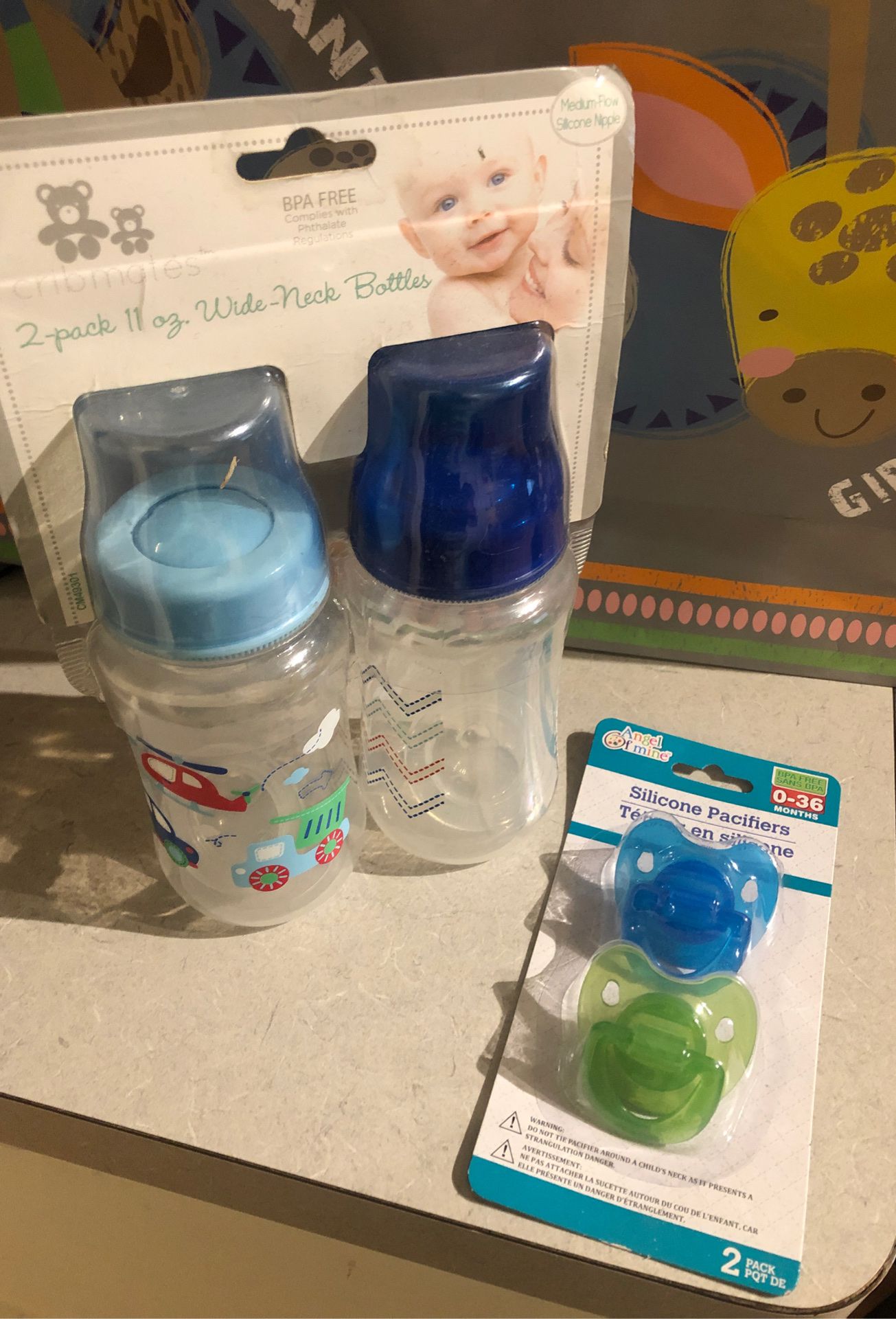 Bottles and pacifiers