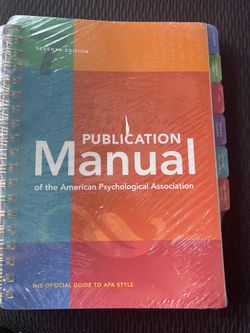 Publication Manual of the American Psychological Association