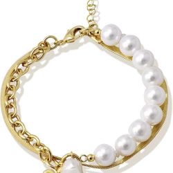 Layered Pearl Bracelet (Brand New)
