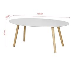 White Oval Coffee Table
