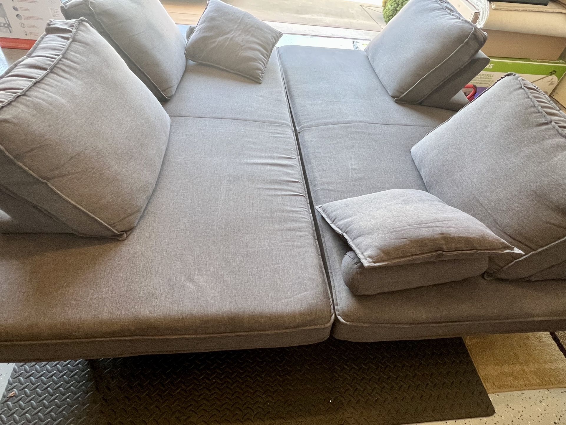 Lexley Gray 2-Piece Sectional Sofa - Very Good Condition