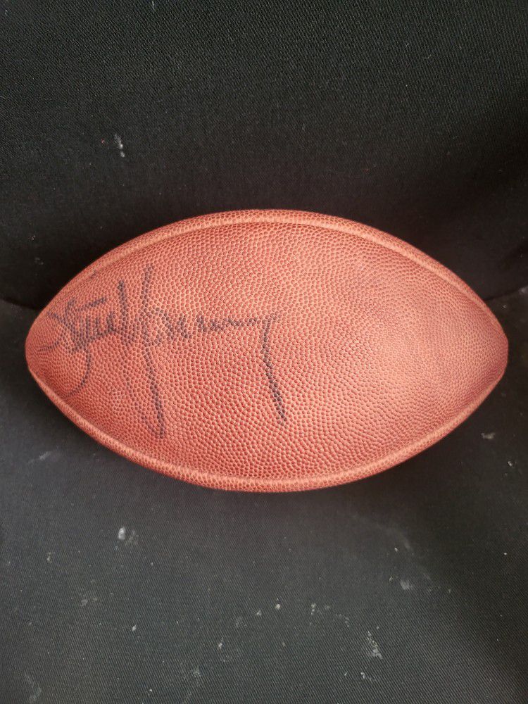 Steve Young signed Super Bowl XXIX football