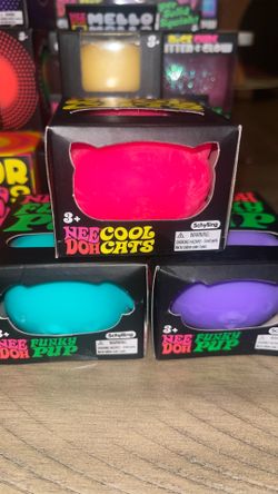 NeeDohs Authentic cool cats pink funky pups NeeDohs toys squishys
