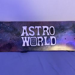 Custom*** 1of1 Hand Painted And Sealed Astro World Skateboard Deck Galaxy
