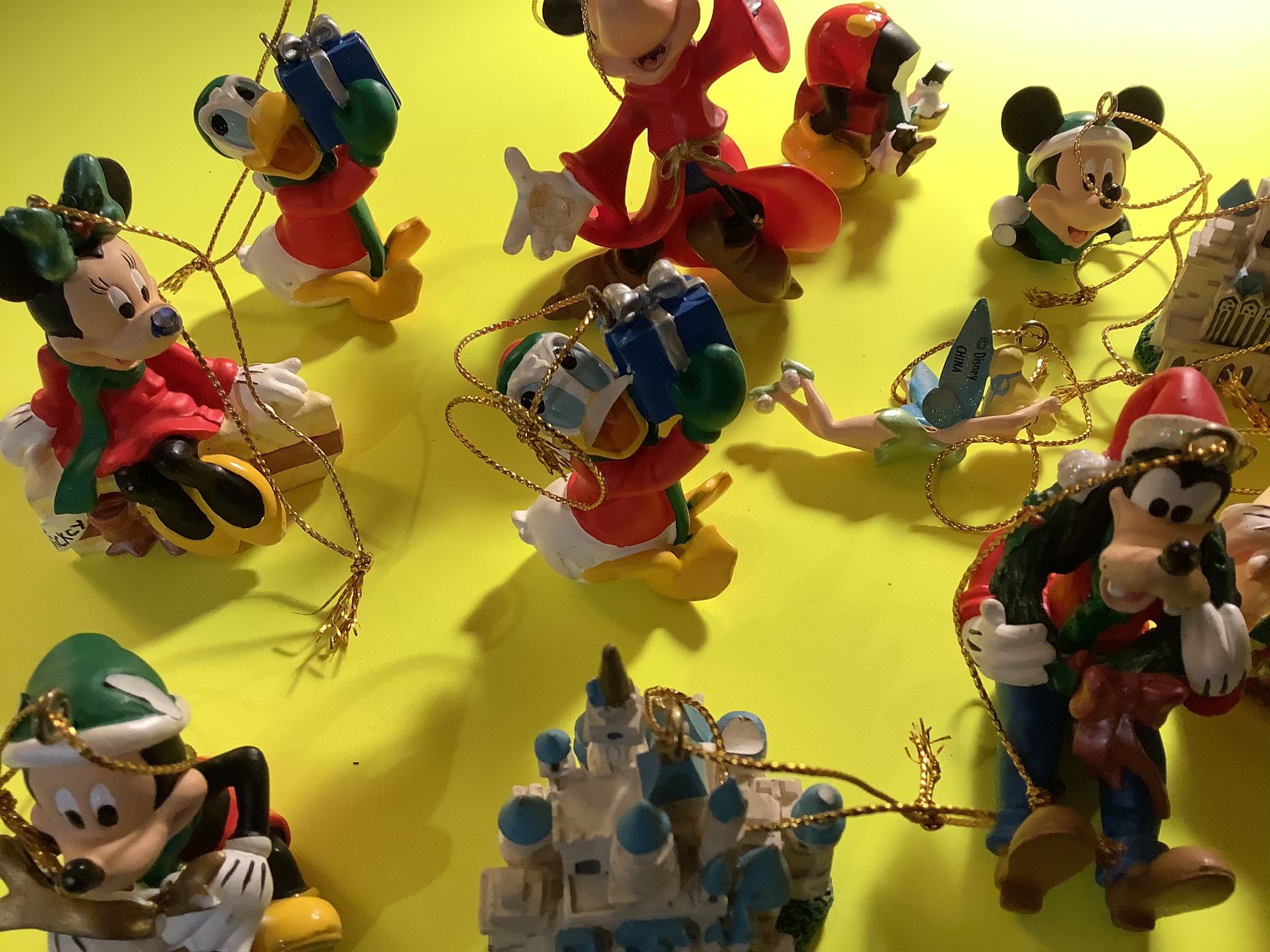 Vintage Christmas Ornaments Walt Disney World Orlando Lot Of (12)