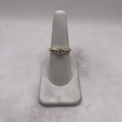 14kt Dual-Tone Gold Diamond Engagement Style Ring 