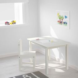 Kids IKEA Table And Chair (SUNDVIK)