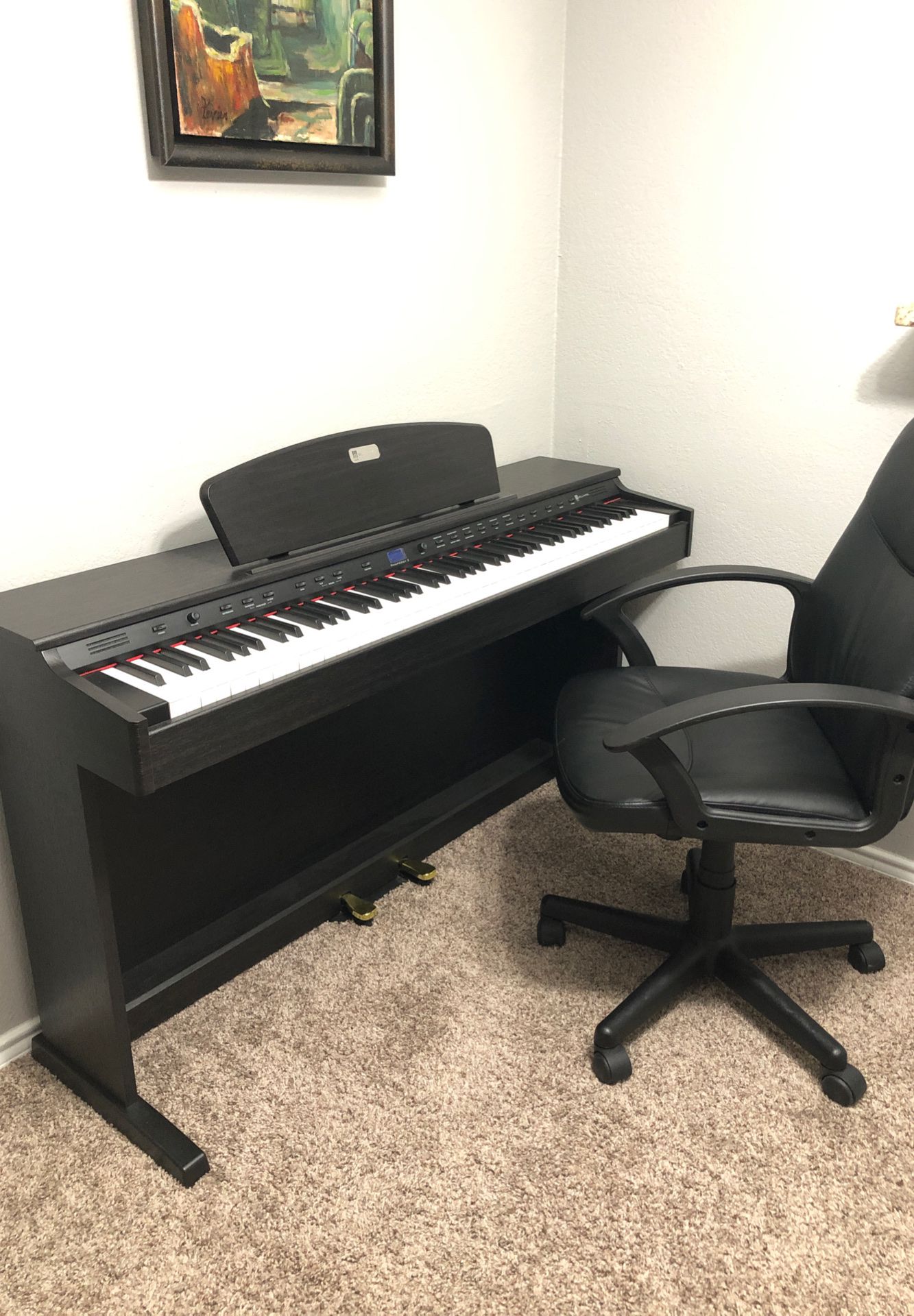 Weighted keyboard piano