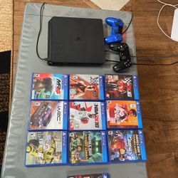 PS4 With 2 Remote Controller And 9 Games 