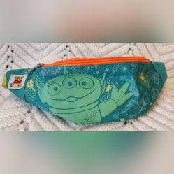 Disney Toy Story Land Green Alien Fanny Pack Kids RARE Forky Waist Bag Buckles 