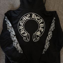 chrome heart black and white zipup