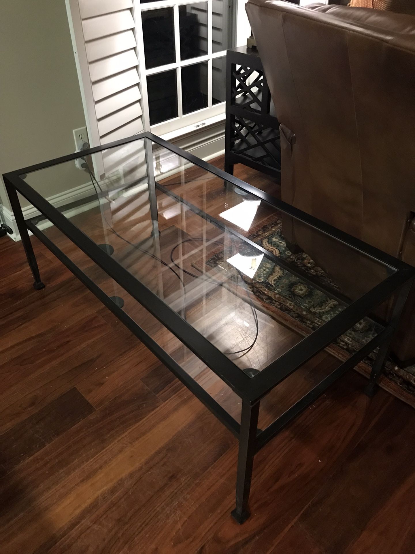 Ashley Glass Top Coffee Table