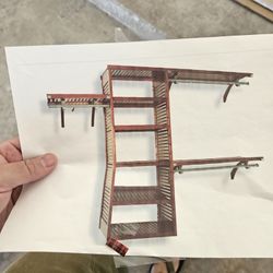 Cherry Wood Closet Organizer 