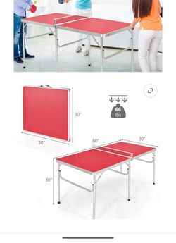 60 inch portable tennis ping pong folding table