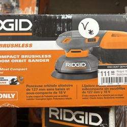 RIDGID 18V SUBCOMPACT BRUSHLESS 5 IN. RANDOM ORBIT SANDER (Used Like New)