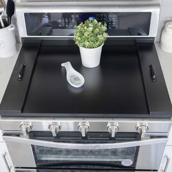 Noodle Board Stove Cover with Handles – Rustic Wooden Electric and Gas Stove Top Covers – Farmhouse Kitchen Décor Adds Extra Counter Space Protects Bu