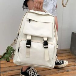White Student Backpack/Blanco Mochila