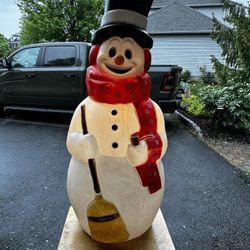 Vintage Frosty The Snowman Blow mold Christmas Decor