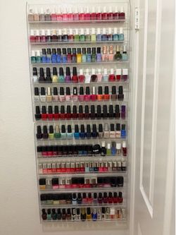 Clear Acrylic Nail Polish Beauty Shelf Rack Wall Display Units
