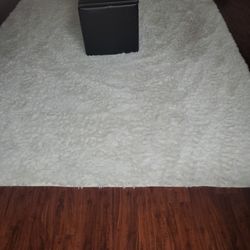 Like New  White Fluffy Rug 8ft By 10 Ft Smoke And Pet Free House 