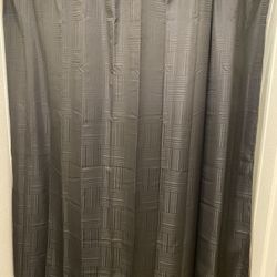 2 Black Shower Curtains 
