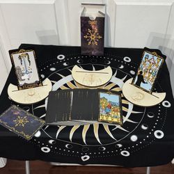 Tarot Card Deck, Cloth, and Card Stands $15 for All