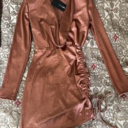 Women Fashion Nova Dress Brown Medium 