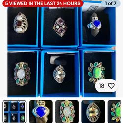 Lot NICKY BUTLER MULTI GEMSTONES STERLING SILVER RING 7 Green Turquoise LAPIS ‼️ The LOWEST Price You Can Find - At This NEW Condition ‼️