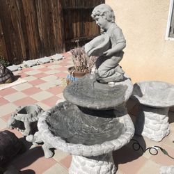 New Water Fountain Made Out Of Cement Perfect Gift For Any Occasion 