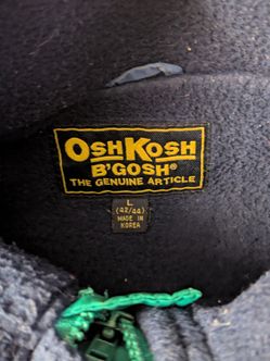 Vintage 80s/90s OshKosh B'Gosh Fleece Lined Bomber Jacket - Blue Adult Large