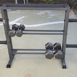 Dumbbell Rack With Plate Holders.