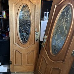 Solid double doors