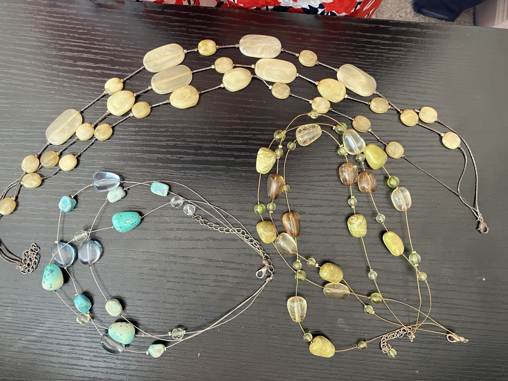 3 Necklaces W/ Strong Clasps
