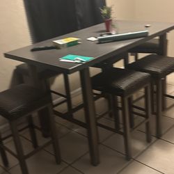 Patio Table With bar Stools
