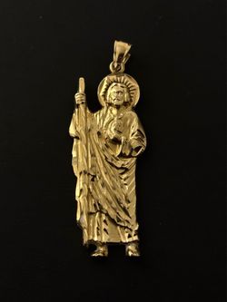 14K Gold San Judas Pendant