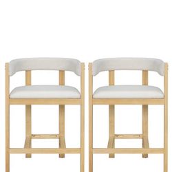 Beige/White Bar Stool