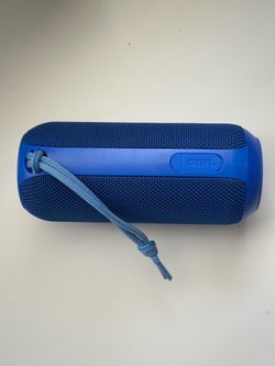 blue portable speaker