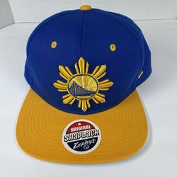Golden State Warriors Filipino Heritage Snapback Hat Blue/Gold Zephyr Original