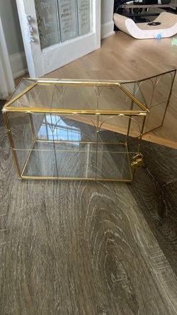 Gold Glass card Box with Lock