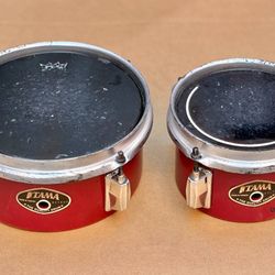 Tama 6" and 8" Steel Mini-Tymp Timbales Concert Toms for Drum Set