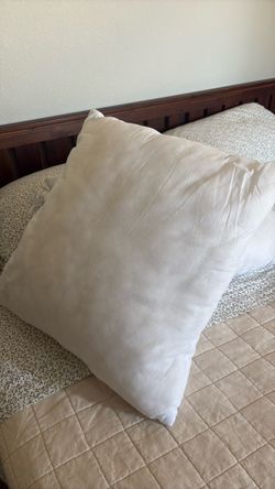 Large White Square Insert Pillow