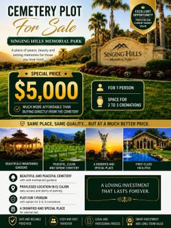 Cementary plot.. offers accepted